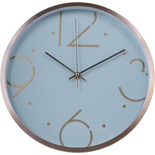 Reloj De Pared   Azul/Dorado   30 CM