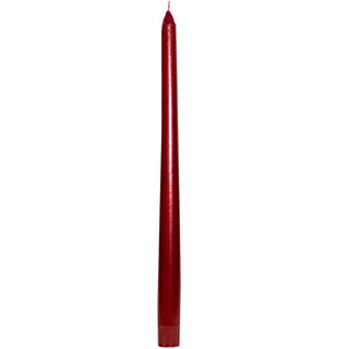 Vela Conica Metalizada De Parafina 30 Cm Color Rojo