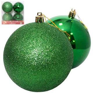 Set De Bambalinas De Navidad 10Cm Color Verde, 4 Piezas