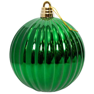Bambalina De Navidad Acanalada 15Cm Color Verde Brillante