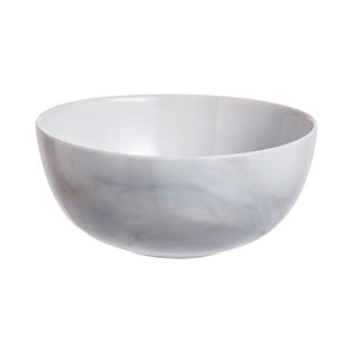 Bowl 12 cm de vidrio 12 cm marmolado blanco y gris